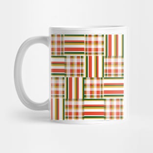 christmas Patchwork Stripes And Plaids Mug